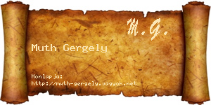 Muth Gergely névjegykártya