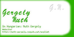 gergely muth business card
